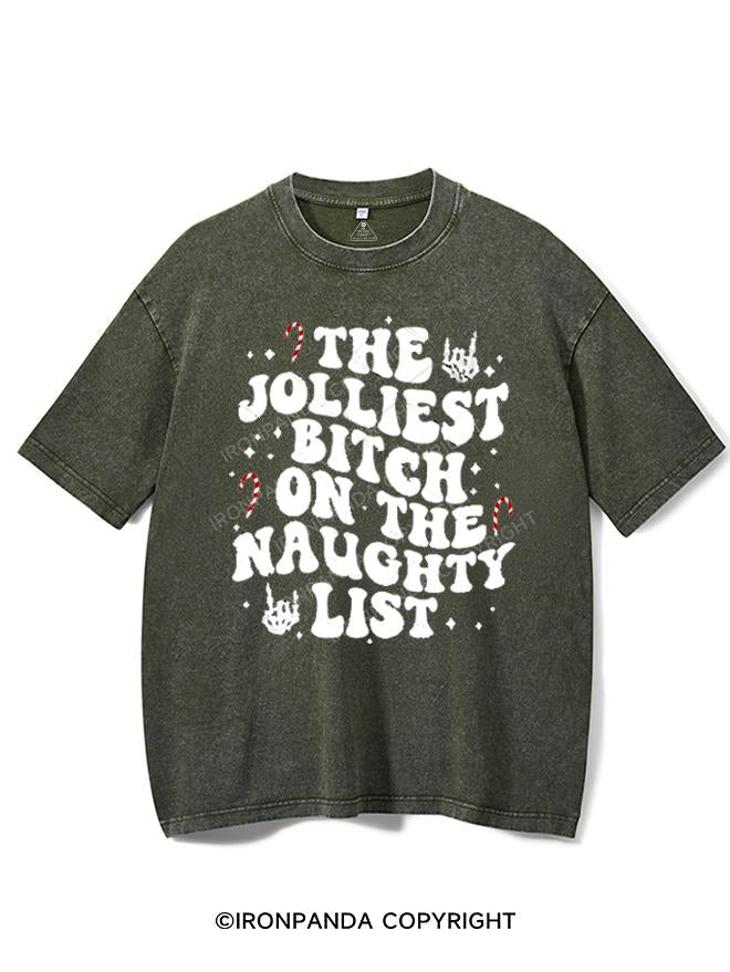 THE JOLLIEST BITCH ON THE NAUGHTY LIST VINTAGE GYM SHIRT