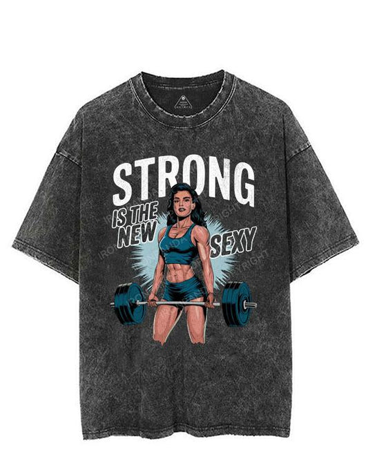 STRONG IS THE NEW SEXY VINTAGE GYM SHIRT