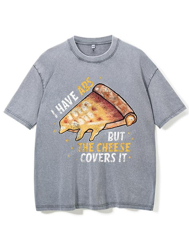 I HAVE ABS BUT THE CHEESE COVERS IT VINTAGE GYM SHIRT