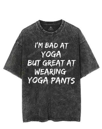 I'M BAD AT YOGA VINTAGE GYM SHIRT