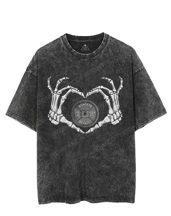 Skull Weight Plate VINTAGE GYM SHIRT