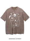 GRIM REAPER RIDING A CAT VINTAGE GYM SHIRT