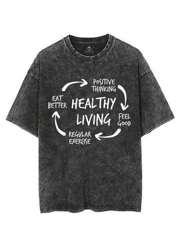 HEALTHY LIVING VINTAGE GYM SHIRT