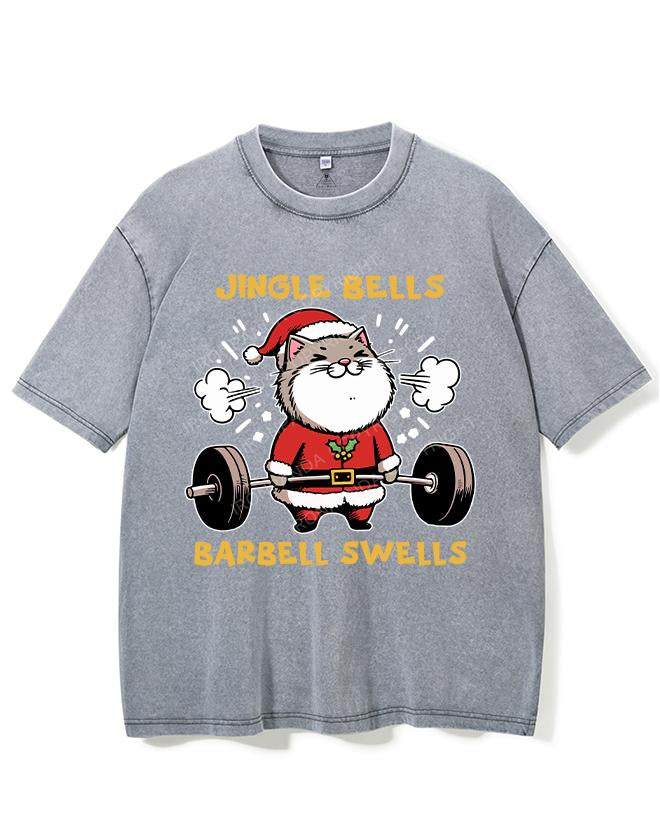 JINGLE BELLS BARBELL SWELLS VINTAGE GYM SHIRT