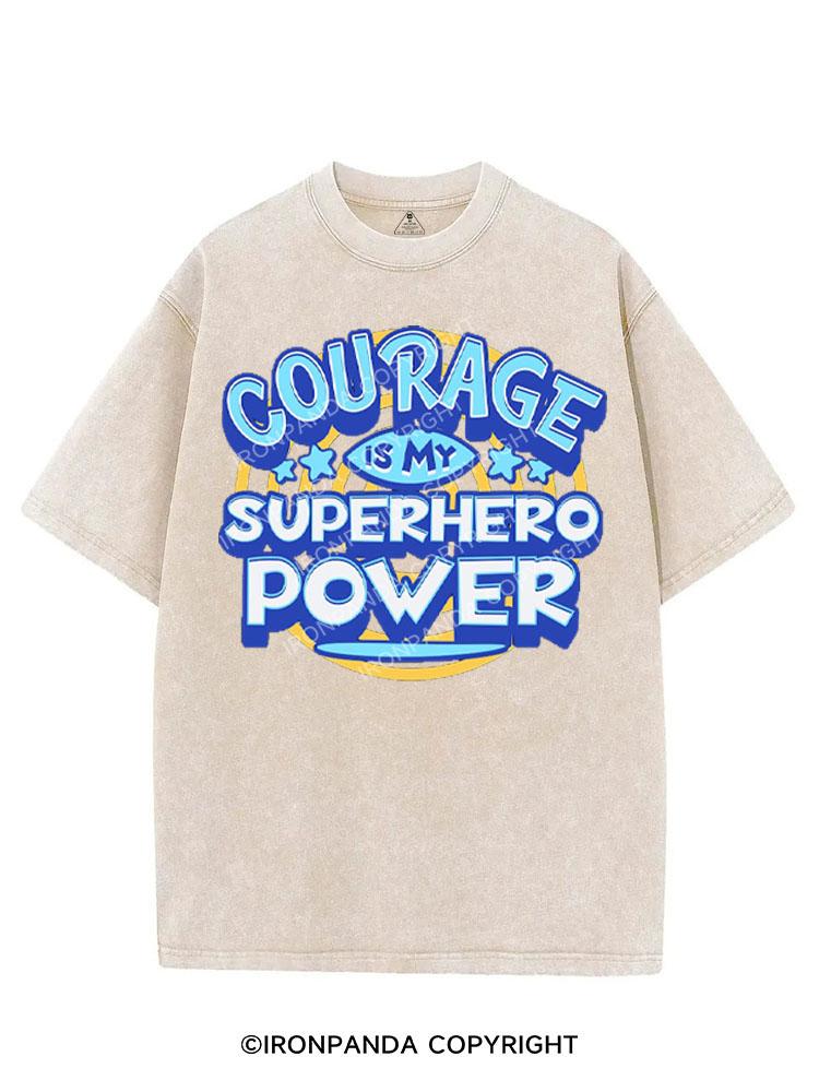 COURAGE IS MY SUPERHERO POWER VINTAGE GYM SHIRT