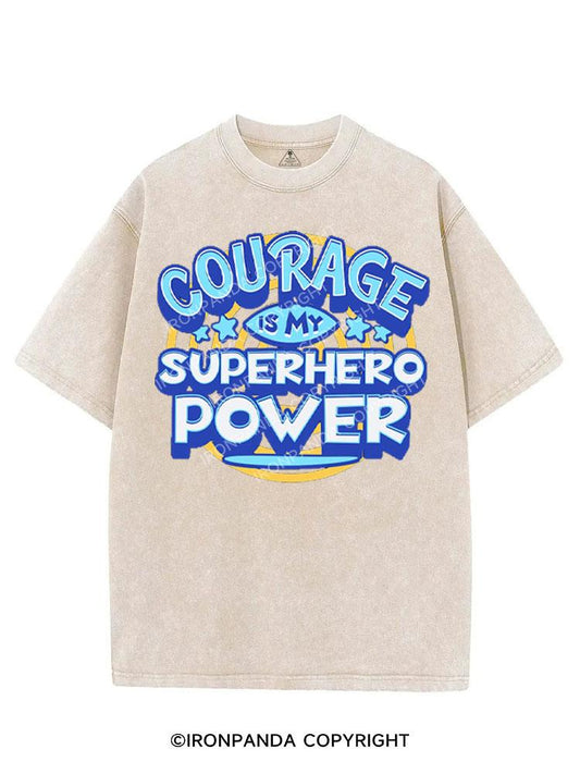 COURAGE IS MY SUPERHERO POWER VINTAGE GYM SHIRT