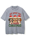 WE WOOF YOU A MERRY CHRISTMAS VINTAGE GYM SHIRT