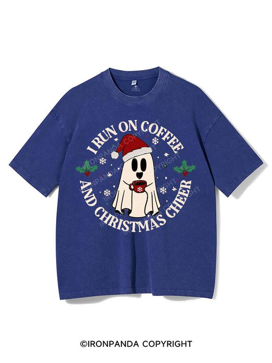 I RUN ON COFFEE AND CHRISTMAS CHEER VINTAGE GYM SHIRT
