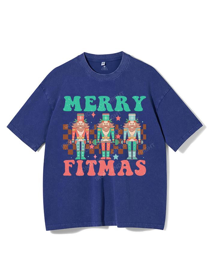 MERRY FITMAS VINTAGE GYM SHIRT