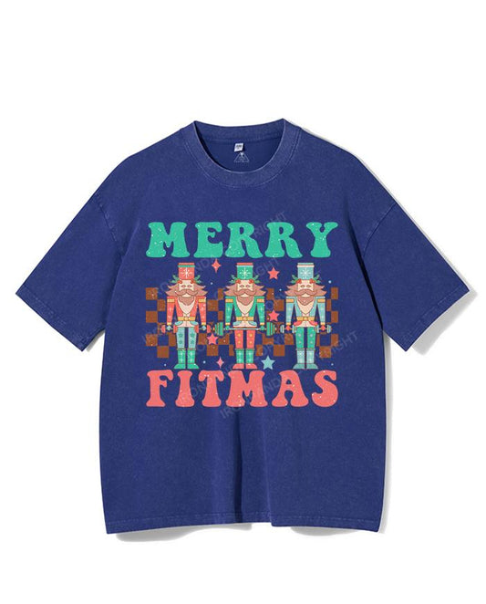 MERRY FITMAS VINTAGE GYM SHIRT