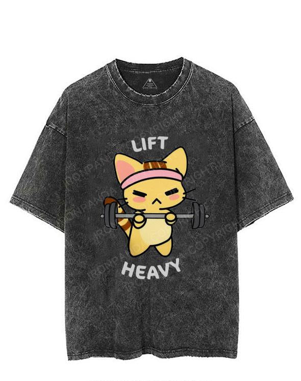 Lift Heavy cat VINTAGE GYM SHIRT