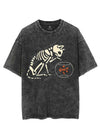 CAT AND FISH SKELETON VINTAGE GYM SHIRT