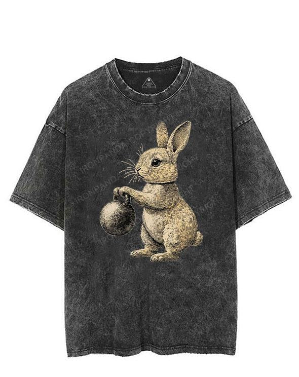 KETTLEBELL BUNNY IN BEAST MODE VINTAGE GYM SHIRT