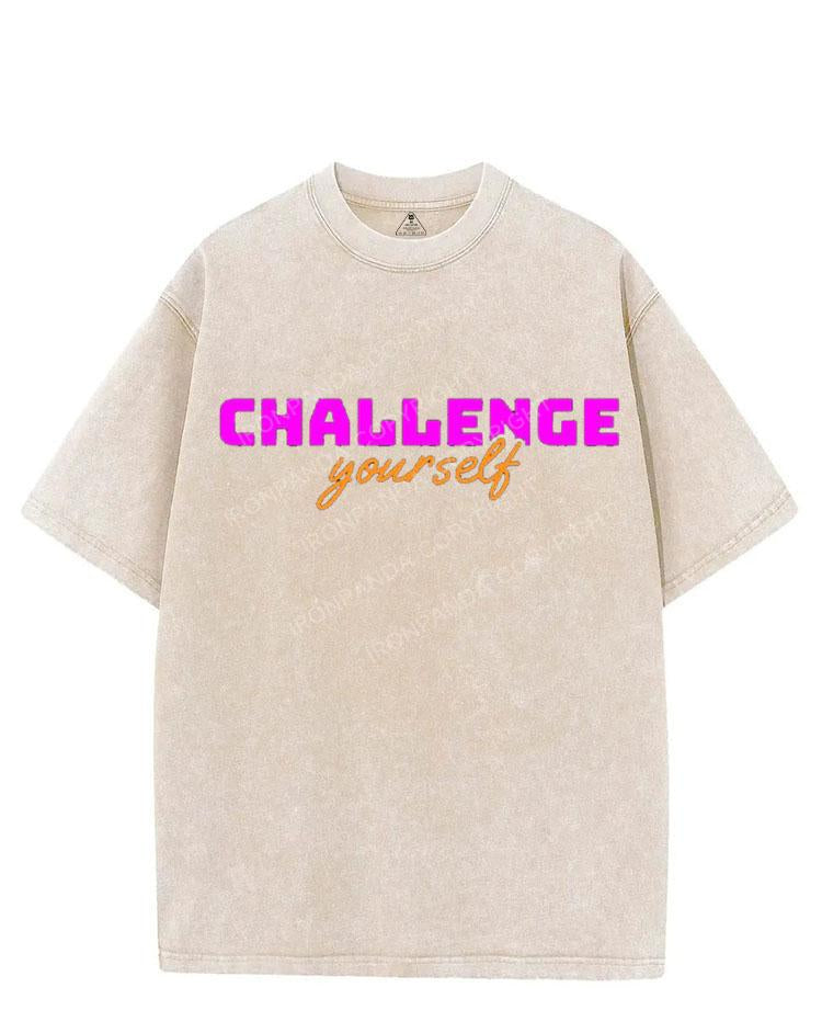 CHALLENGE YOURSELF VINTAGE GYM SHIRT