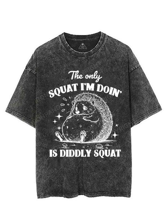THE ONLY SQUAT I'M DOIN' IS DIDDLY SQUAT VINTAGE GYM SHIRT