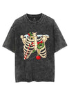 A CHRISTMAS SKELETON VINTAGE GYM SHIRT