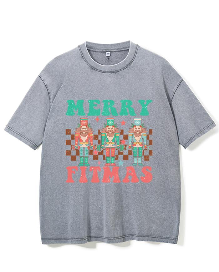 MERRY FITMAS VINTAGE GYM SHIRT