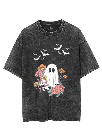 HALLOWEEN GHOST FLOWER VINTAGE GYM SHIRT