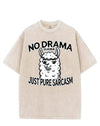 NO DRAMA LLAMA JUST PURE SARCASM VINTAGE GYM SHIRT
