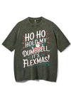 HO HO HOLD MY BUMBBELL IT'S FLEXMAS! VINTAGE GYM SHIRT