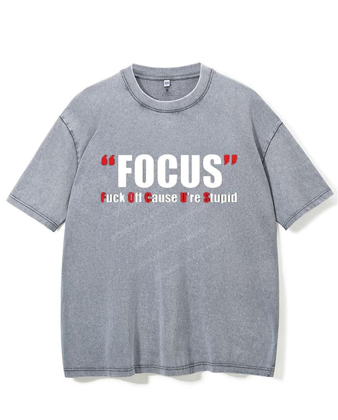 OFFENSIVE HUMOR FOCUS   VINTAGE GYM SHIRT