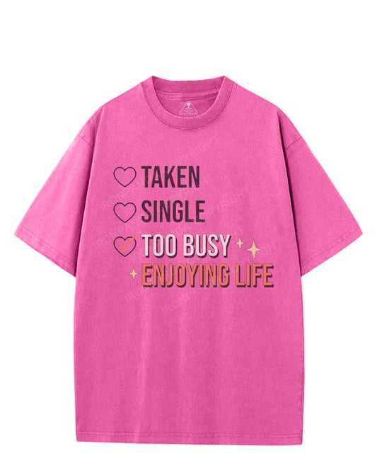 TOO BUSY ENJOYING LIFE VINTAGE GYM SHIRT