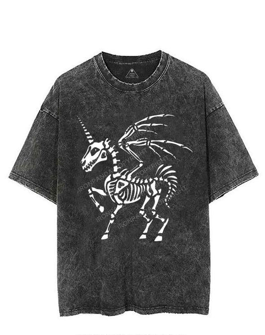 FLYING UNICORN SKELETON VINTAGE GYM SHIRT