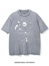 GRIM REAPER RIDING A CAT VINTAGE GYM SHIRT