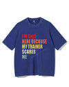 I'M ONLY HERE BECAUSE MY TRAINER SCARES ME VINTAGE GYM SHIRT