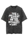 THE JOLLIEST BITCH ON THE NAUGHTY LIST VINTAGE GYM SHIRT