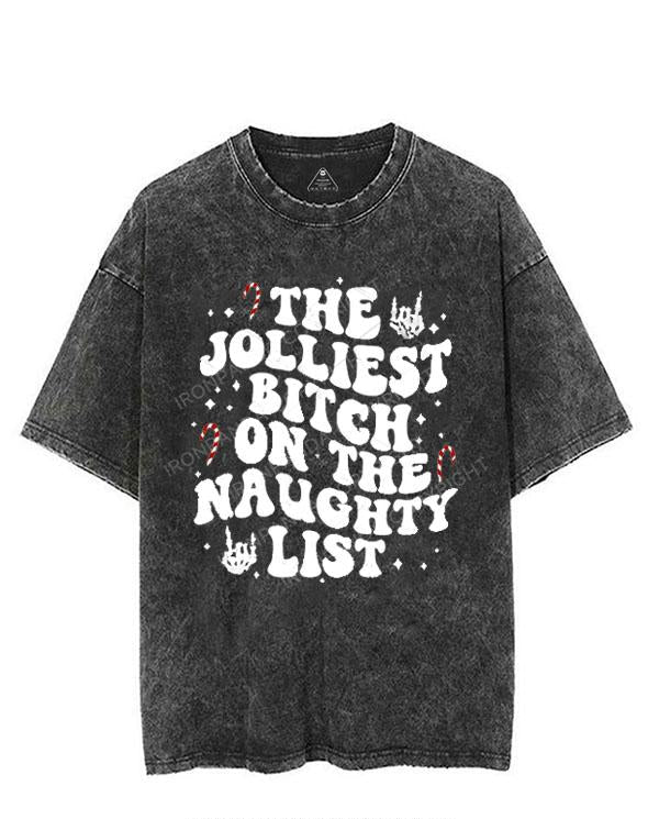 THE JOLLIEST BITCH ON THE NAUGHTY LIST VINTAGE GYM SHIRT