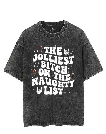 THE JOLLIEST BITCH ON THE NAUGHTY LIST VINTAGE GYM SHIRT