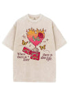 WHERE THERE IS LOVE THERE  IS LIFE VINTAGE GYM SHIRT