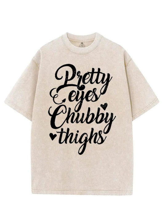 PRETTY EYES CHUBBY THIGHS VINTAGE GYM SHIRT