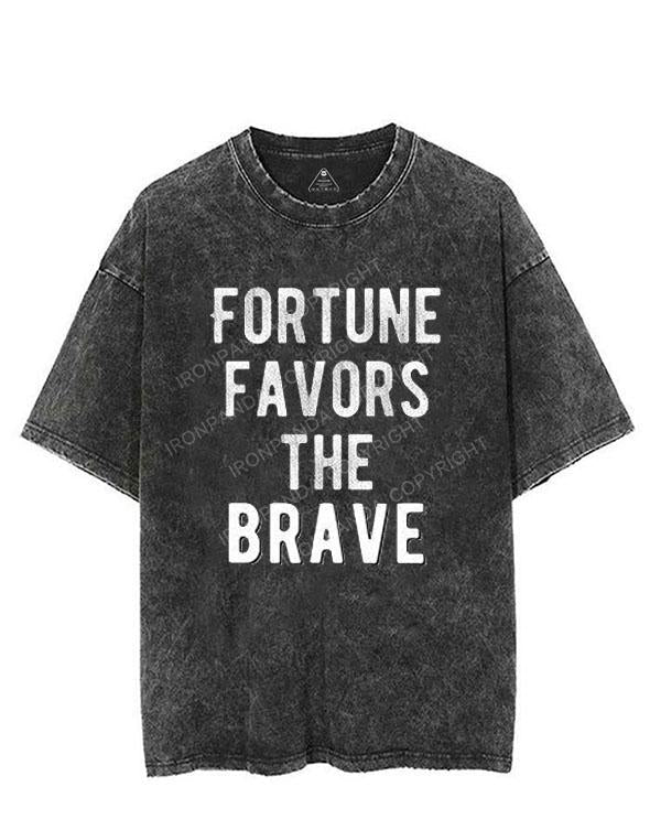 FORTUNE FAVORS THE BRAVE VINTAGE GYM SHIRT