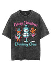 CUTESY CHRISTMAS DRINKING CREW VINTAGE GYM SHIRT