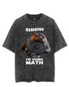SHHHH I'M DOING MATH HIPPO VINTAGE GYM SHIRT
