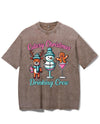 CUTESY CHRISTMAS DRINKING CREW VINTAGE GYM SHIRT