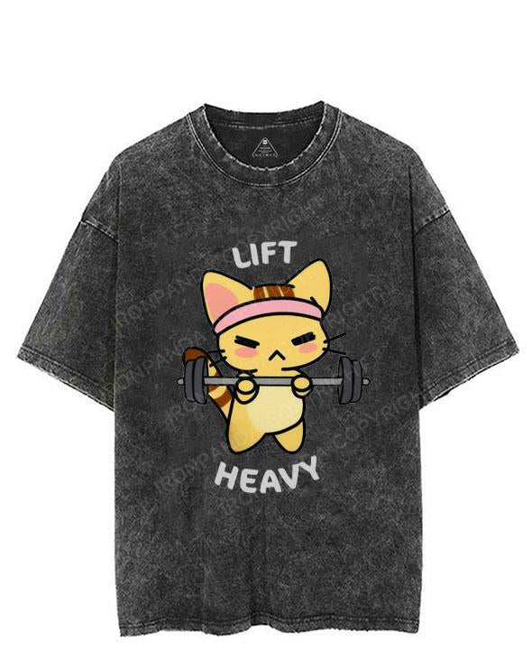 Lift Heavy cat VINTAGE GYM SHIRT