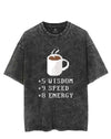 DRINKING COFFEE +8 ENERGY VINTAGE GYM SHIRT