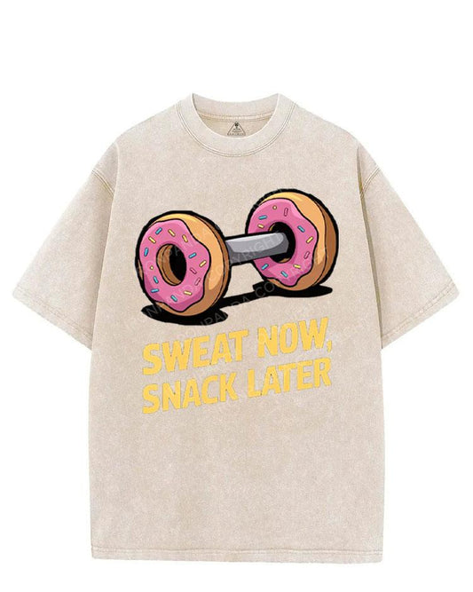 SWEAT NOW, SNACK LATER VINTAGE GYM SHIRT