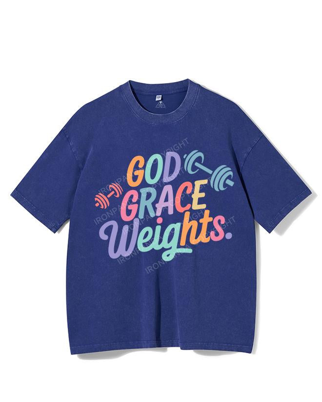 GOD GRACE WEIGHTS VINTAGE GYM SHIRT