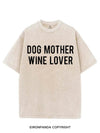 DOG MOTHER WINE LOVER VINTAGE GYM SHIRT