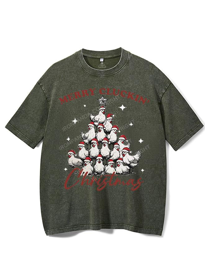 MERRY CLUCKIN' CHRISTMAS VINTAGE GYM SHIRT