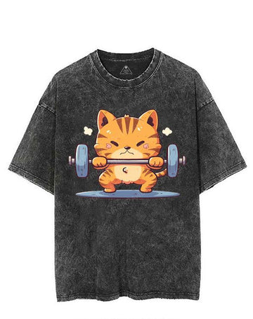 KITTEN AT GYM VINTAGE GYM SHIRT