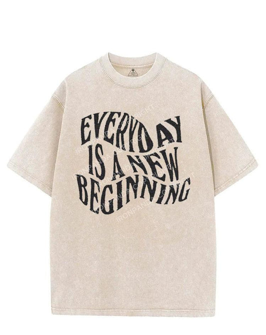 EVERYDAY IS A NEW BEGINNING VINTAGE GYM SHIRT