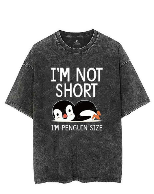 I'm Not Short I'm Penguin Size VINTAGE GYM SHIRT