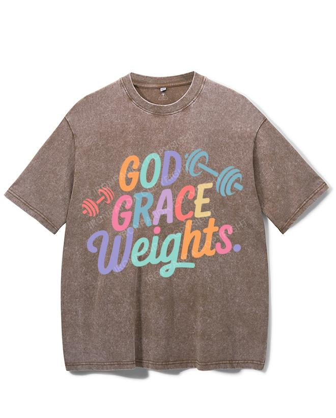 GOD GRACE WEIGHTS VINTAGE GYM SHIRT