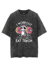 I WORK OUT SO I CAN EAT TRASH VINTAGE GYM SHIRT