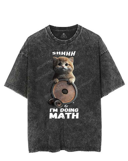 SHHHH I'M DOING MATH VINTAGE GYM SHIRT